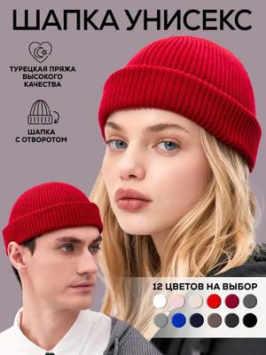 Вязаные шапки для мужчин и женщин, теплые