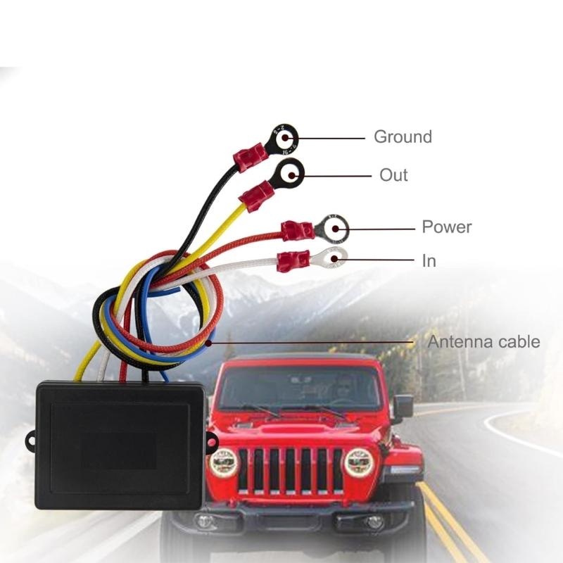Wireless Winch Remote Control Kit Handset Switch Controller Receiver Kit Winch Control System for Car ATV Truck SUV
