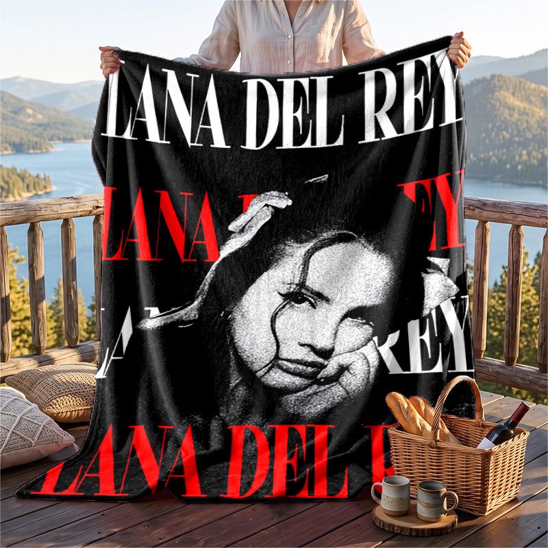Теплый фланелевый плед, легкий уютный плед Lana Del Rey для кровати, дивана и повседневного использования