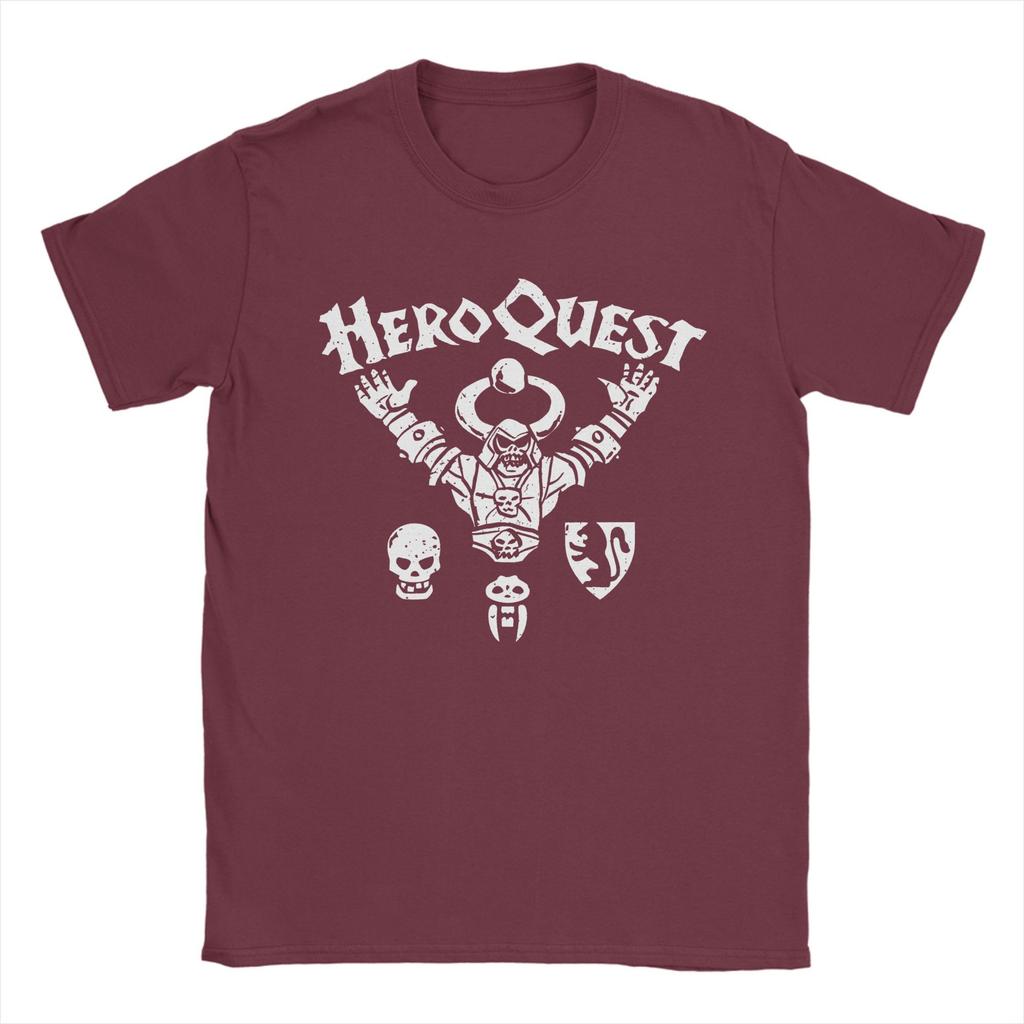 Heroquest Ролевая Игра 90-е RPG Мужские Футболки Мультяшные Крутые Футболки С Коротким Рукавом С Круглым Вырезом Чистый Хлопок Печатные Топы