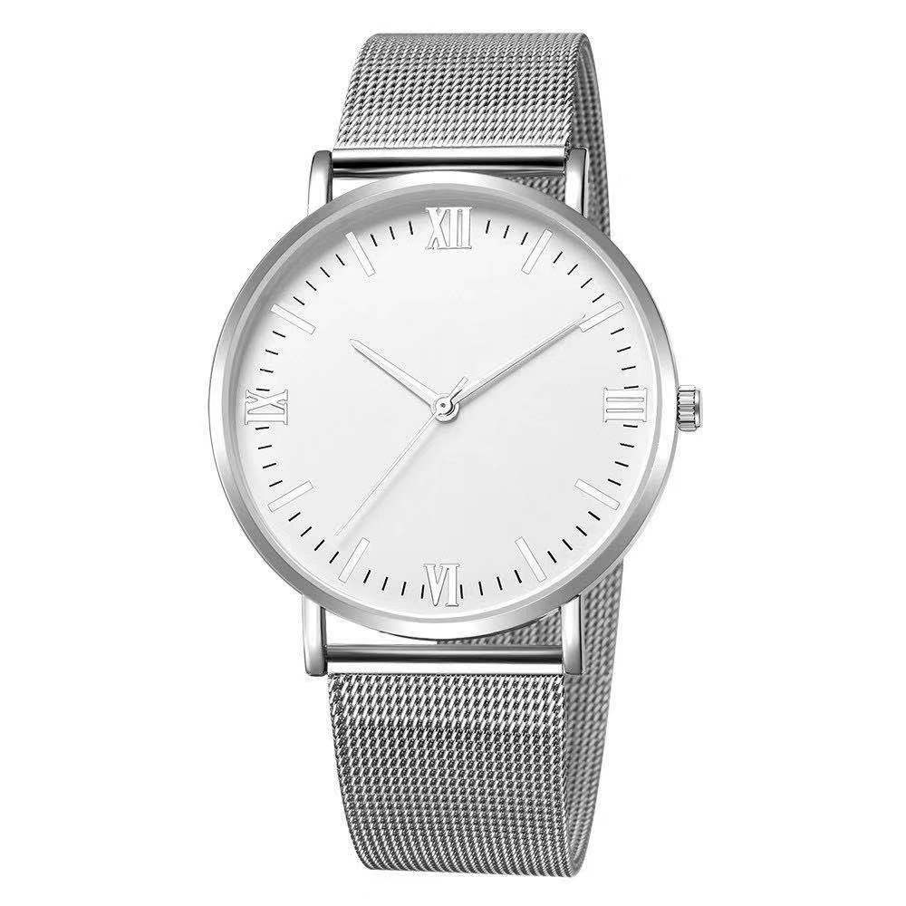 Eaby Simple Couple Quartz Fashion Watch Mesh Strap Men'S Watch