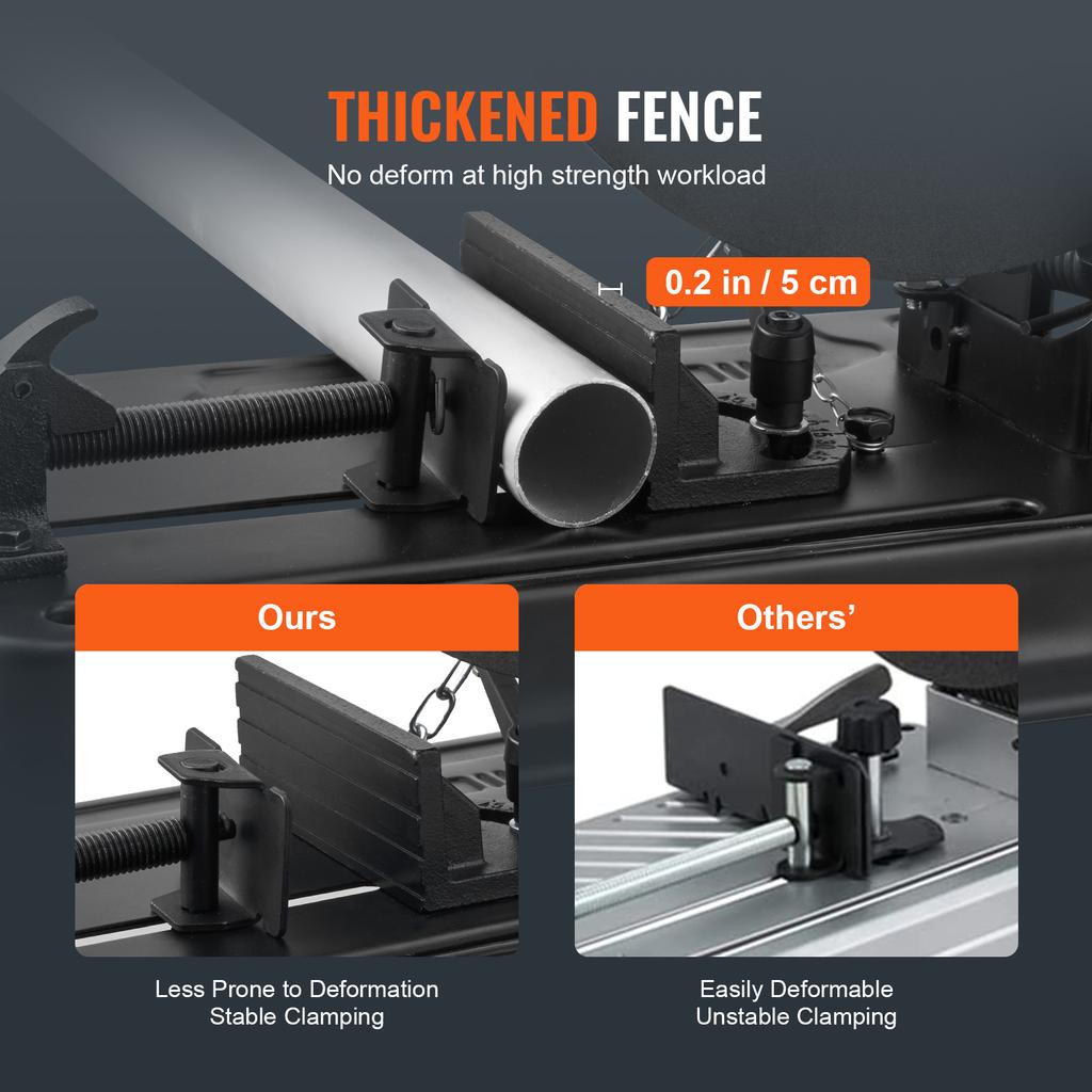 SucceBuy 2300 Вт Абразивно-отрезная пила 14"/355 мм Диаметр диска Отрезная пила Станок для резки стали Регулируемый угол 0-45° Торцовочная пила