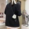 Модная цепочка Женские сумки-мессенджеры Девочки Женский кошелек для монет Сумка через плечо Сумки Искусственная кожа Женская маленькая сумка на плечо с зажимом