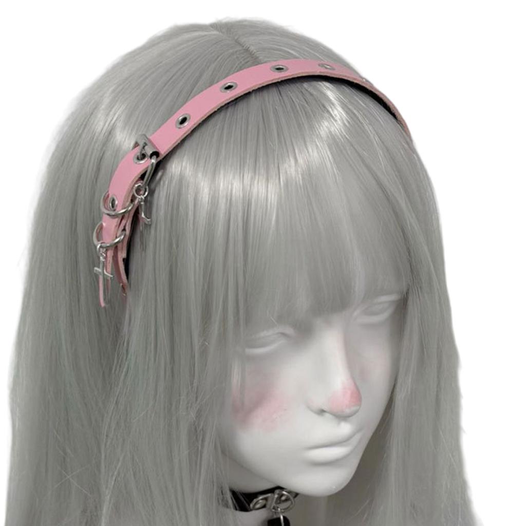 Панк Готический Дизайн Кожаная Повязка на Голову с Крестом для Женщин для Повседневного Использования Косплей Y2K Мода