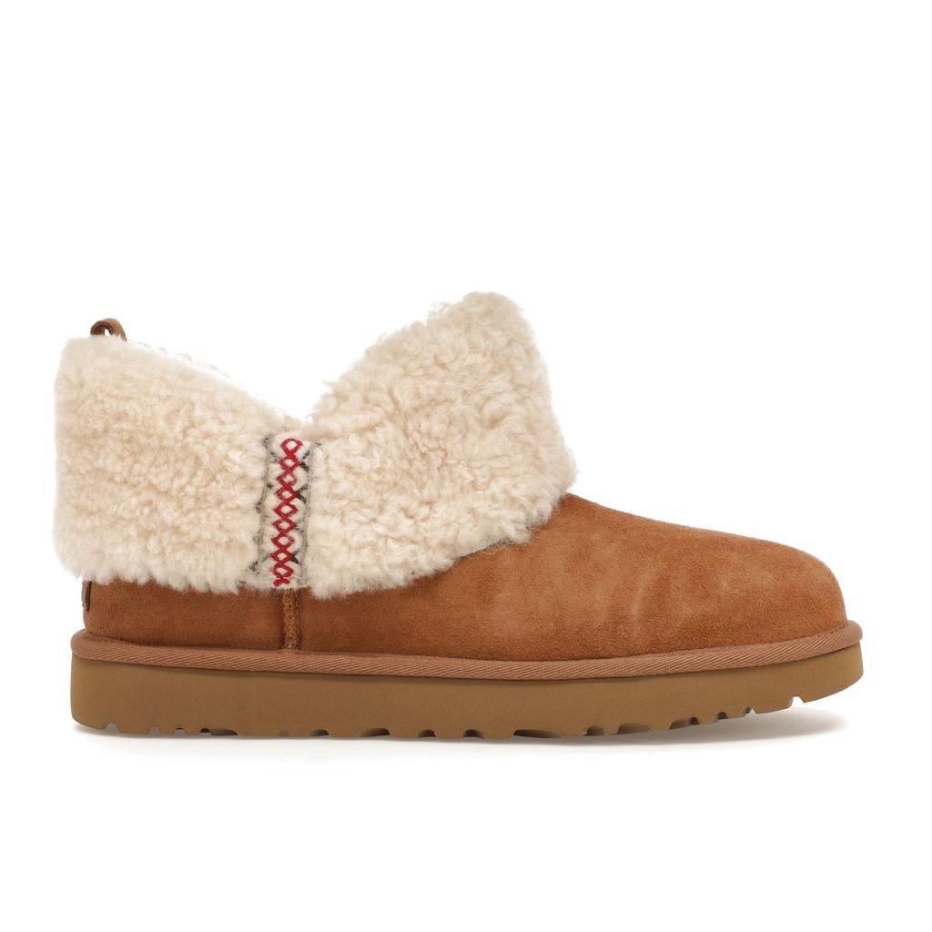 UGG Classic Ultra Mini Boot Heritage Braid Chestnut (Womens) Women Sneakers 1151750-CHE