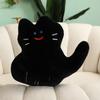 Cat Plush Toy Stuffed Black Cat Pillow 3 Colors Biscuit Kitty Cushion Kids Dolls Room Decor Birthday Gift for Children