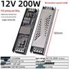 Ultra-slim Silent Switch Power Supply 12V 24V LED Light Box DC Voltage Regulator