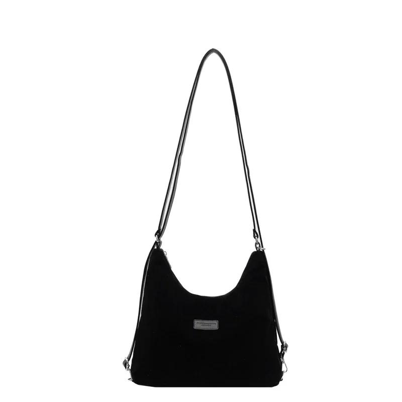 Модная однотонная сумка из искусственной кожи на молнии через плечо, мягкая, простая, в стиле вестерн, новая универсальная сумка через плечо для женщин