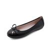Fashion Ladies Single Shoes Bowtie Flats Patent Leather Loafers Women Round Toe Roll-Up Shoes Woman Bridesmaid Flats Zapatillas Mujer