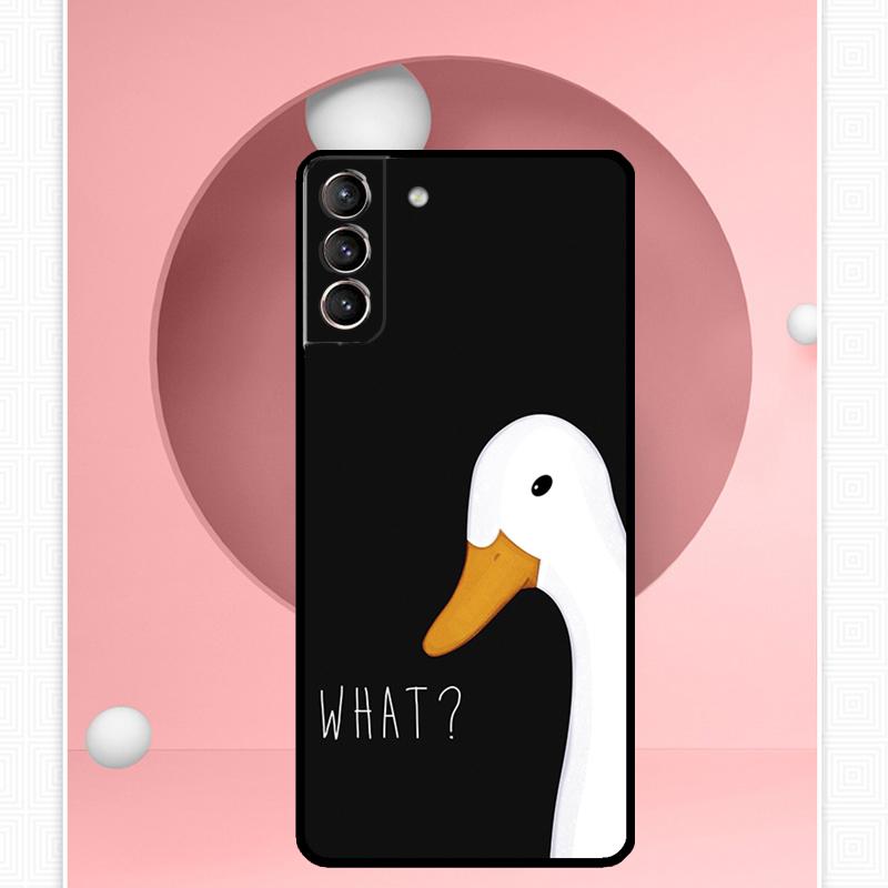 Cartoon Funny Goose Case For Samsung Galaxy S24 S23 Ultra S22 S20 FE S21 FE Note 10 20 S8 S9 S10 Plus Cover