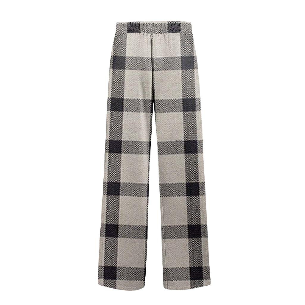 Мужские полосатые клетчатые повседневные брюки с карманами, домашние пижамные брюки