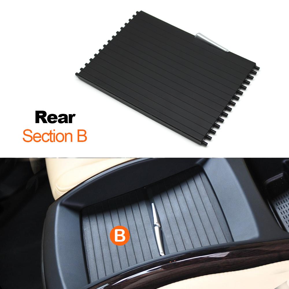 Interior Car Central Console Drink Water Cup Holder Cover Roller Blind Curtain Zipper For BMW X5 X6 E70 E71 E72 2007-2014