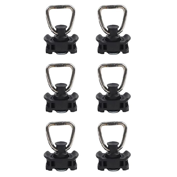 6pcs Stainless Steel Track Lock End Fitting Airline Rail Fixed Buckle For Rv Hanging Hook Cargo Control RV Truck Trailer Track L
