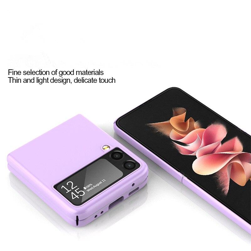 Anti-Fingerprint Thin PC Case for Samsung Galaxy Z Flip 7 6 3 5 5G Flip3 Flip6 Flip4 Flip 4 Flip5 Zflip5 Flip 2 Cell Phone Cover Fundas