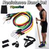 11Pcs/Set Anti-Break TPE Tension Rope Set Durable Pull Rope Set Resistance Band Set  Home Workout