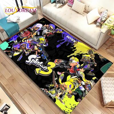 Коврик с мультяшными играми S-Splatoon Gamers, коврик для гостиной, спальни, дивана, коврик для двери, детский игровой нескользящий напольный коврик