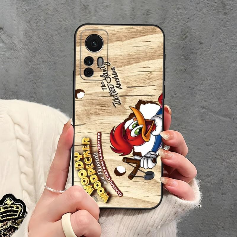 Чехол для телефона Дятел Вуди для Xiaomi 13 11 11T 9 12 10C 9T 8 9SE 11i Lite Ultra Note 10 Poco F3 M4 M3 Pro