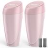 Aujen Car Trash Can - 2 Packs Car Accessories, Easy-To-Clean Garbage Can With Auto-Closing Lid, Litter Organizer And Storage With Disposable Bags,