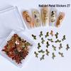 Матовые frosted золотые и серебряные наклейки для нейл-арта с заклепками - Японские аксессуары для ногтей DIY