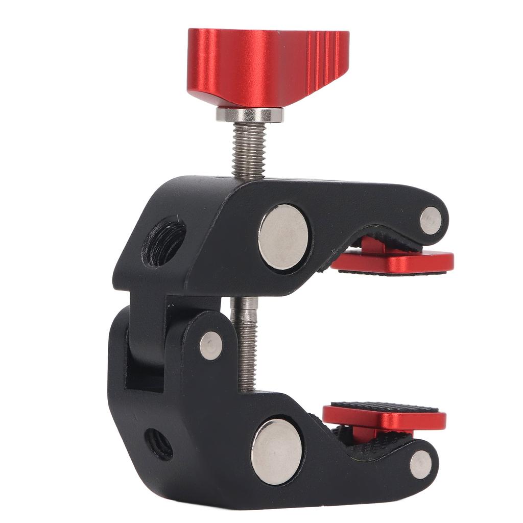 Super Clamp Red Crab Clamp Aluminium Alloy Silicone Cushion Drop Resistant Camera Clamp with 1 4 3 8 Screw Holes