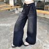 High Waist Y2K Jeans Straight Leg Cowboy Trousers Fashion Baggy Denim Pants  Girls Lady