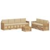 Solid Acacia Wood Sofa Set