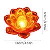 Electronic Flameless LED Lotus Candle Lamp Energy Saving Warm White Light for Home Living Room Table Decor Gift