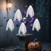 Halloween Hanging Ghost Ornaments Small White Cloth Ghosts Decoration for Haunted House Party Yard Tree Decor