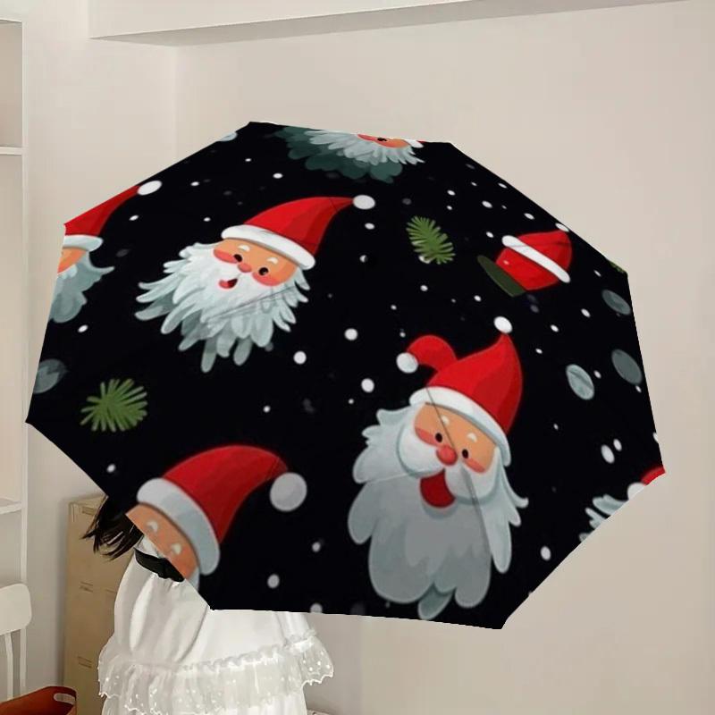1pc Santa Claus Automatic Folding Umbrella - Compact 8-Rib Design,Perfect Gift for Friends & Family yy250926016