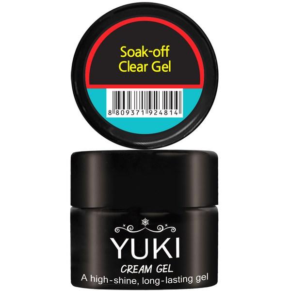 Прозрачный гель Yuki Cream Soak Off, прозрачный, 1 шт., 5 г