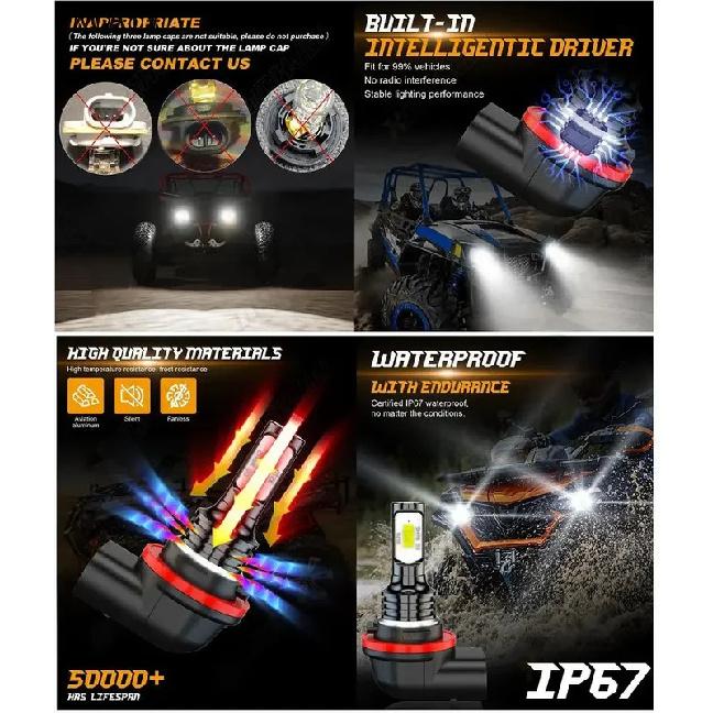 Светодиодные лампы для фар Yamaha YZF Zuma Vino Majesty Royal Road V Star Stryker Virago TMAX C3 WR250 TTR250 VMAX FZ1 Phazer