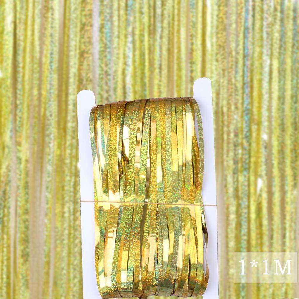 Настенное украшение Вечеринка по случаю дня рождения Свадьба Выпускной Фольгированная штора Кисточки Дождевая штора Дверная штора