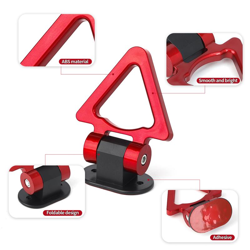 Adhesive V-Shaped Decorative Car Sticker Trailer Ring Car Modified Tow Hook Car Tow Strap Abs Tow Bar Hook Up Car Accessories