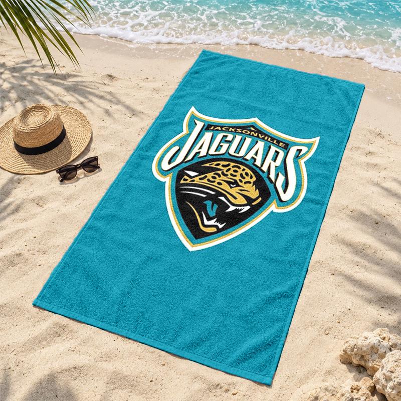 Jacksonville Jaguars Beach Towel Quick Dry Sand Free Lightweight Beach Towels for Travel Swimming Camping