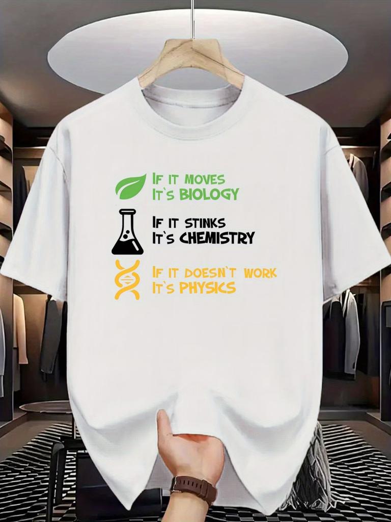 ScienceThemed If it moves its Biology T Shirt Cotton Tee Summer Unisex Oversize Streetwear Top Trendy punk Hip Hop Harajuku