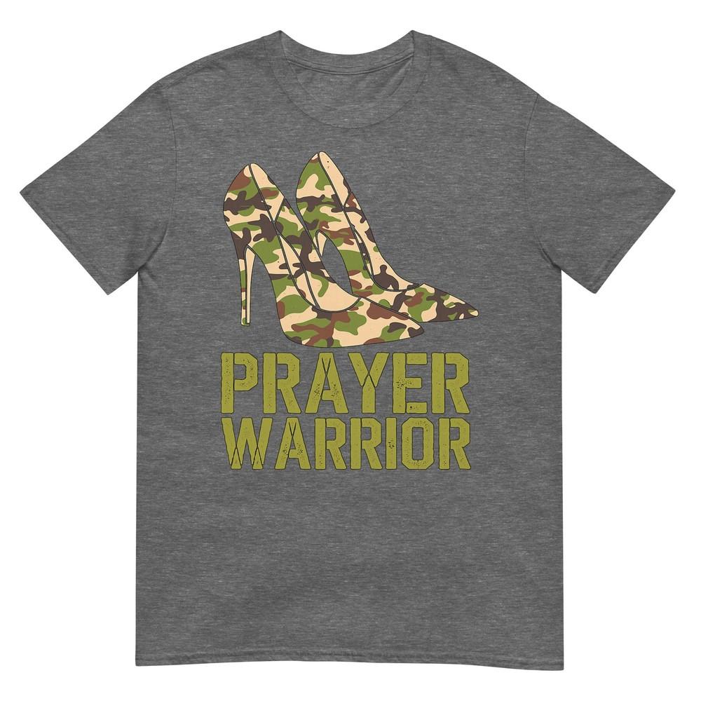 Prayer Warrior Camouflage High Heels Military TShirt