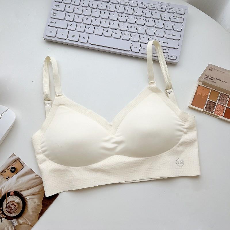 FINETOO Women U-shaped Beautiful Back Bra Seamless Wireless Underwear Backless Bra Push-up Tank Tops