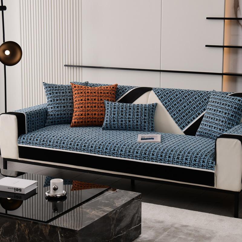 Коврик для дивана с сеткой «Тысяча птиц», чехол для дивана из синели, всесезонный универсальный коврик для дивана, гостиная, домашний светильник, роскошный декор, чехол для дивана