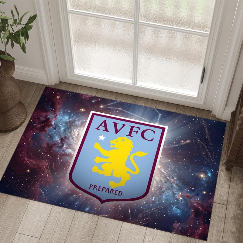 Футбольный дизайн Aston Villa Хрустальный бархатный ковер Уютный Не?Нескользящий ковер с принтом для спальни, гостиной, прихожей