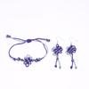 Аниме K-pop Охотники на демонов Косплей Плетеный веревочный браслет Серьга Унисекс Ювелирные аксессуары Подарок