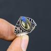 Labradorite Handmade 925 Sterling Silver Gift Jewelry Ring Size 9 i4L83