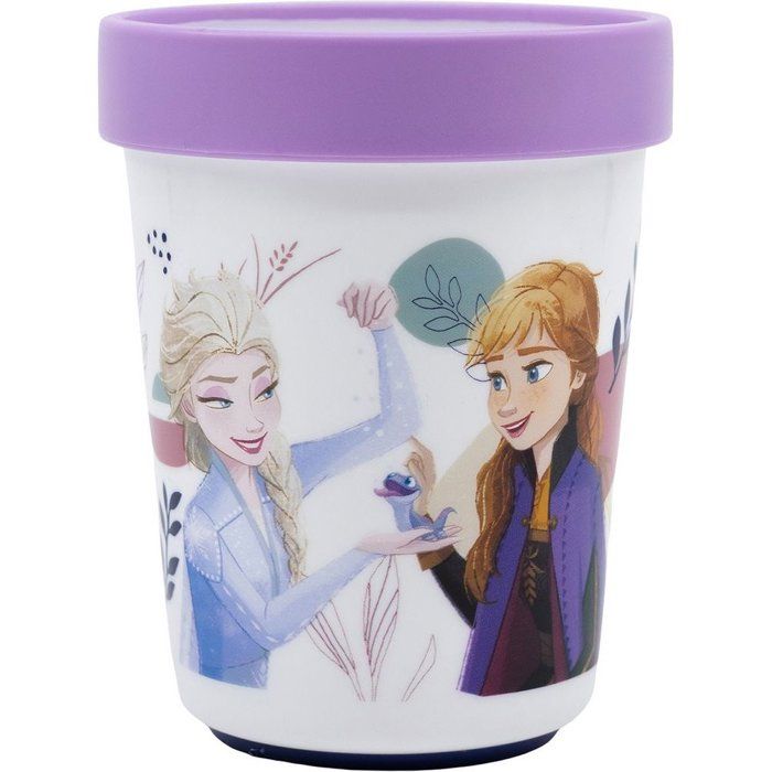 Plastic Cup - TATAWAY - Disney Frozen - Elsa and Anna - 260 Ml - Non-Slip Base