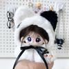 10cm Doll Clothes Cloak Black White Cotton Doll Clothes Plush Small Hallowmas Cloak Birthday Gift Outfit Dress Up Hat Cloak