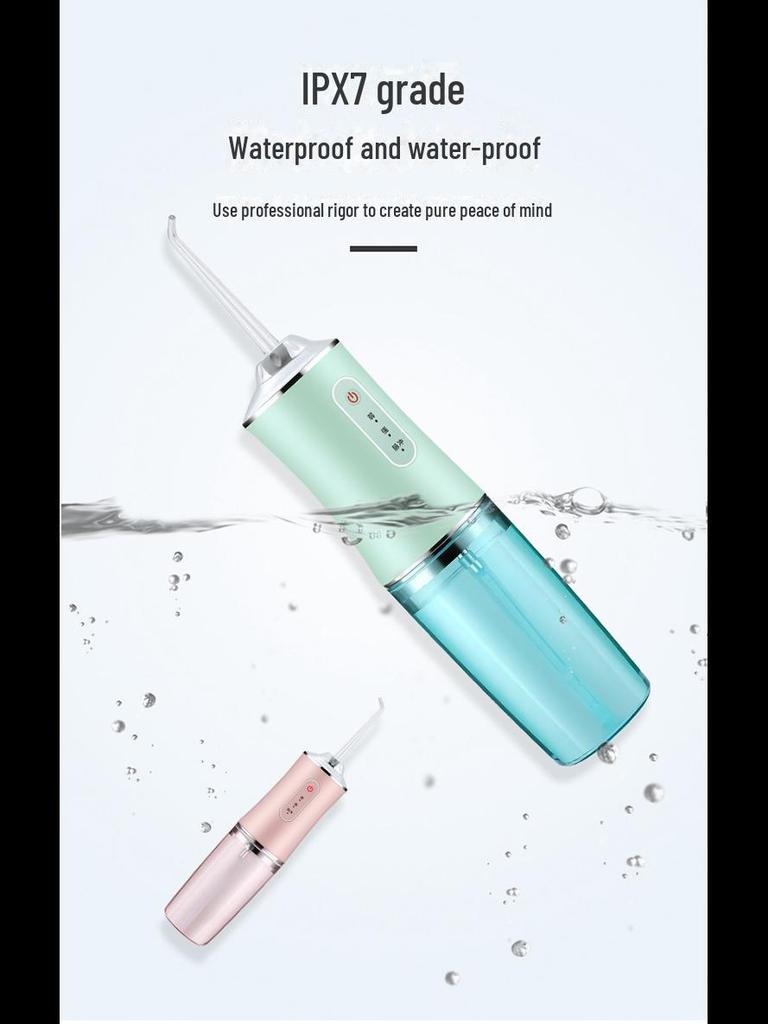 Умный электрический ирригатор: Портативный очиститель зубов с фиолетовой подсветкой, водонепроницаемый, для устранения неприятного запаха изо рта и отбеливания