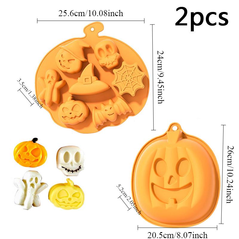 3D Силиконовая форма для торта на Хэллоуин, форма в виде тыквы и привидения для приготовления печенья, конфет, инструменты для DIY украшения торта, аксессуары для выпечки