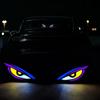 LED Car Neon Light Solar Powered Vehicle Signal Lights Solar Demon Eye Light  Vehicle Modification