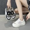 Breathable Leisure Vulcanize Platform Wedge Chunky Sneakers Mesh Breathable Shoes Casual Ladies Fitness Versatile Thick-soled
