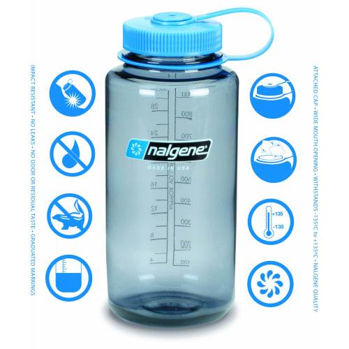 Nalgene Easy Sipper, Wide Mouth, 1.0L, Blue, 90170