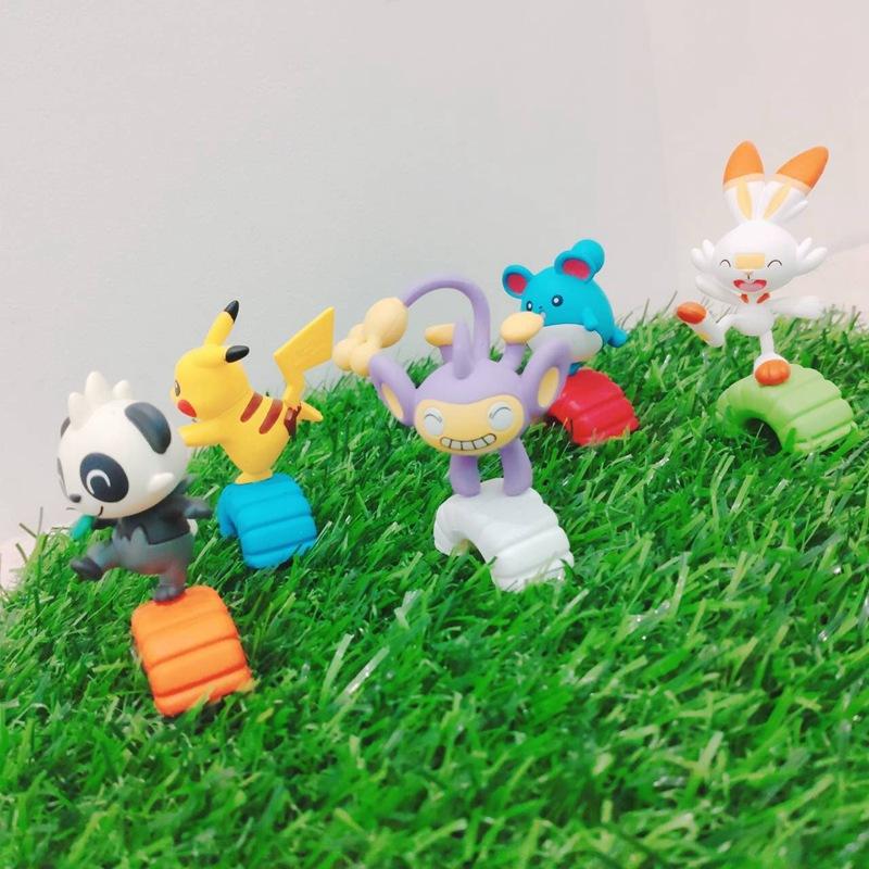 TAKARA TOMY POKEMON GACHA Tire Model Pikachu Scorbunny Marill FIGURE MODEL Gashapon Toy