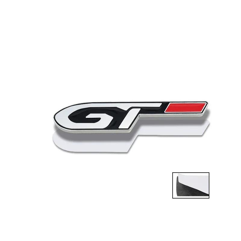 3D Metal Car GTLINE Badge Rear Trunk Fender Emblem Sticker For Peugeot GT 206 208 308 307 207 208 3008 407 508 2008 RCZ GT LINE